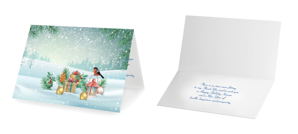 Happy snow day Holiday Christmas Cards